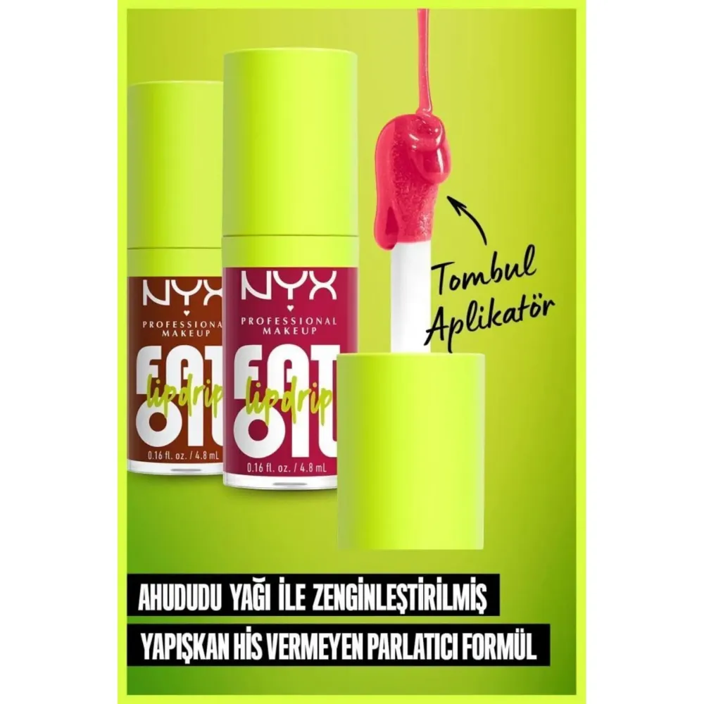 Nyx Status Update Fat Oil Lip Drip Parlatıcı Dudak Yağı Nyx Status Update Fat Oil Lip Drip Parlatıcı Dudak Yağı