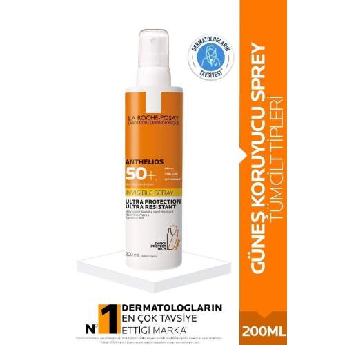 Yüksek Korumalı Anthelios SPF50+ Invisible Süper Vücut Güneş Kremi Spray 200 /ML Yüksek Korumalı Anthelios SPF50+ Invisible Süper Vücut Güneş Kremi Spray 200 /ML