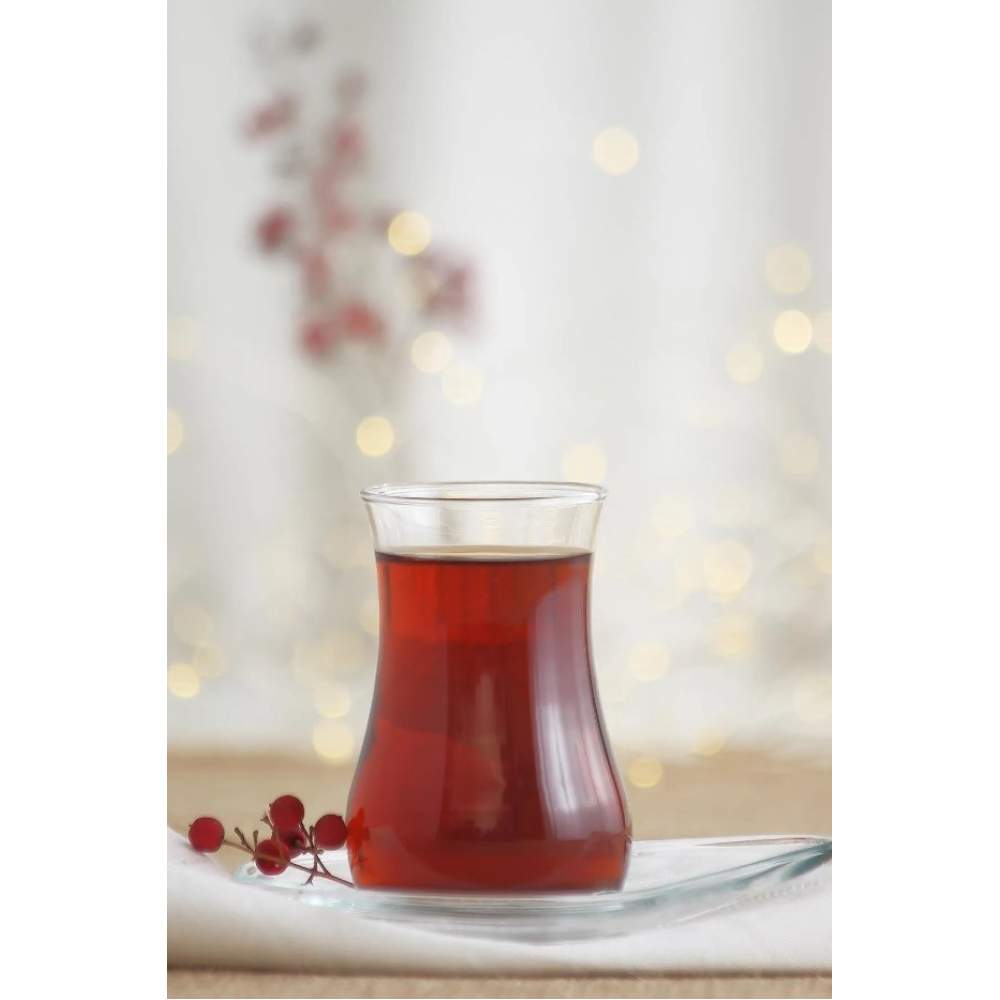 Lav Eva Seti Tabaklı 12 Parça Çay Bardağı Lav Eva Seti Tabaklı 12 Parça Çay Bardağı