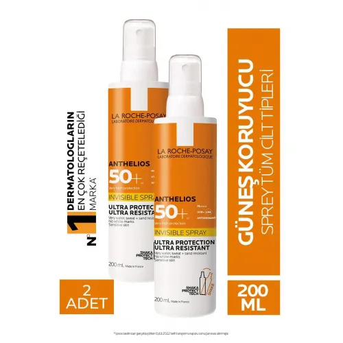 La Roche Posay Anthelios Invisible Spray SPF50+ 200 ml 2 Ade La Roche Posay Anthelios Invisible Spray SPF50+ 200 ml 2 Ade