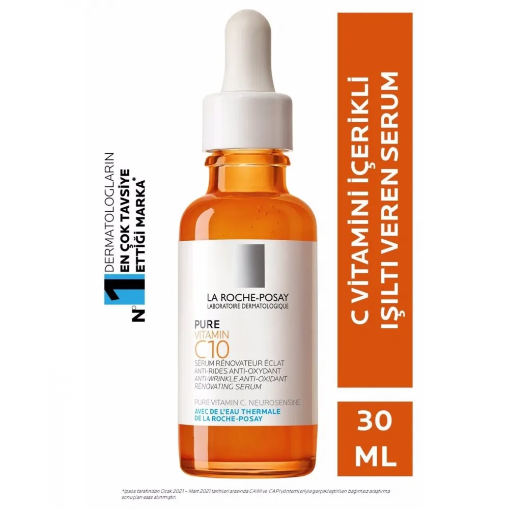 La Roche Posay Vitamin C10 30 ml Saf Işıltı Veren Antioksidan Serum La Roche Posay Vitamin C10 30 ml Saf Işıltı Veren Antioksidan Serum