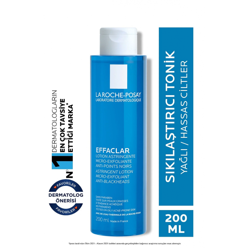 La Roche-Posay 200 ml Effaclar Mikro Soyucu Tonik Yağlı Akneye Eğilim Gösteren Ciltler İçin Gözenek Sıkılaştırıcı