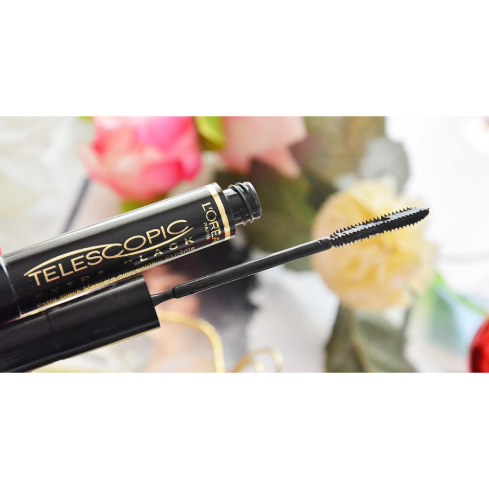 Loreal Paris Telescopic Extreme Lenghtening Mascara Extra Black Koyu Siyah Maskara Loreal Paris Telescopic Extreme Lenghtening Mascara Extra Black Koyu Siyah Maskara