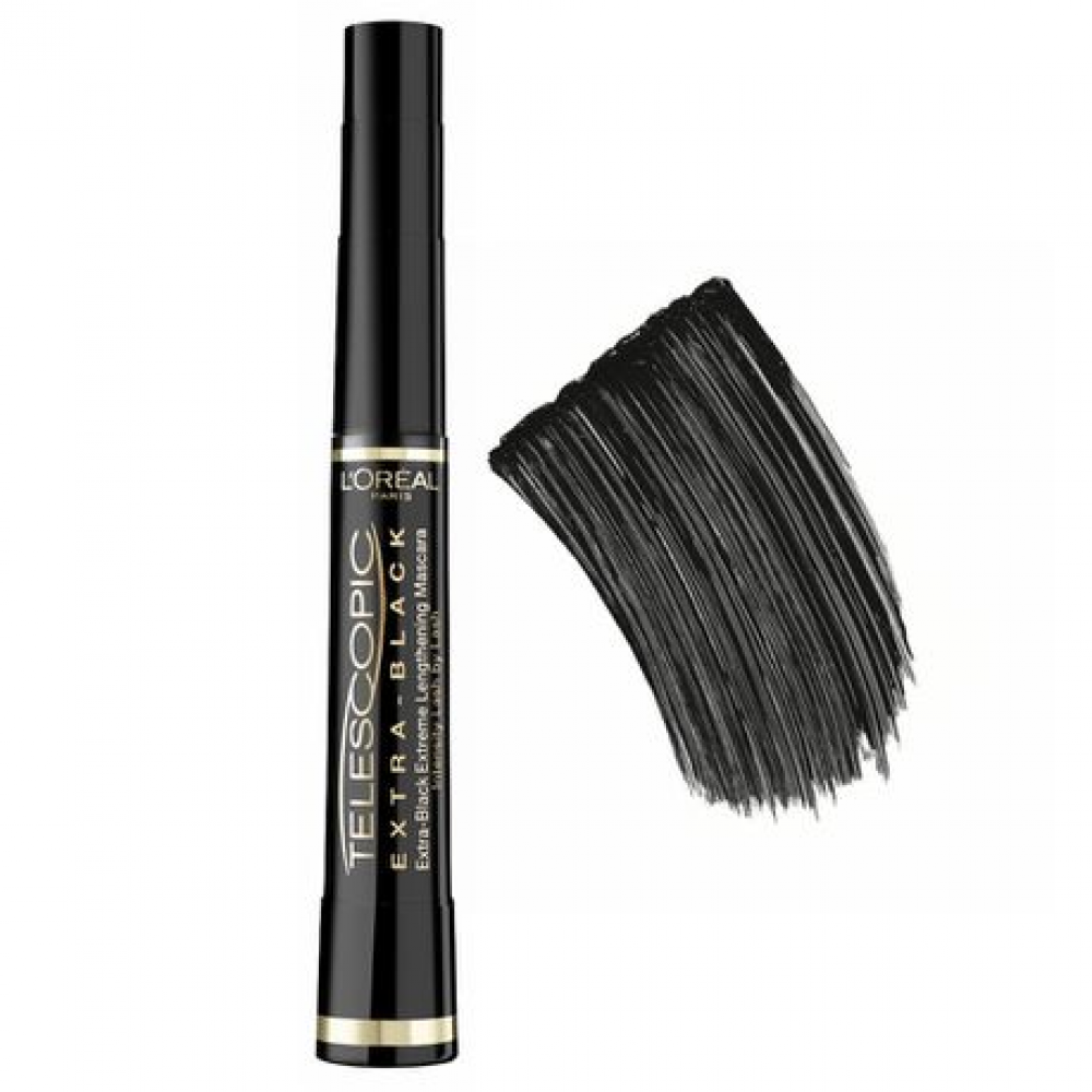 Loreal Paris Telescopic Extreme Lenghtening Mascara Extra Black Koyu Siyah Maskara Loreal Paris Telescopic Extreme Lenghtening Mascara Extra Black Koyu Siyah Maskara